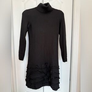 Tristan - Elegant Black Mini Long Sleeve Dress Office Business Casual Wear